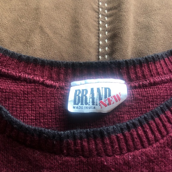 Vintage Snowflake red and black mens sweater large made in USA - Picture 3 of 3